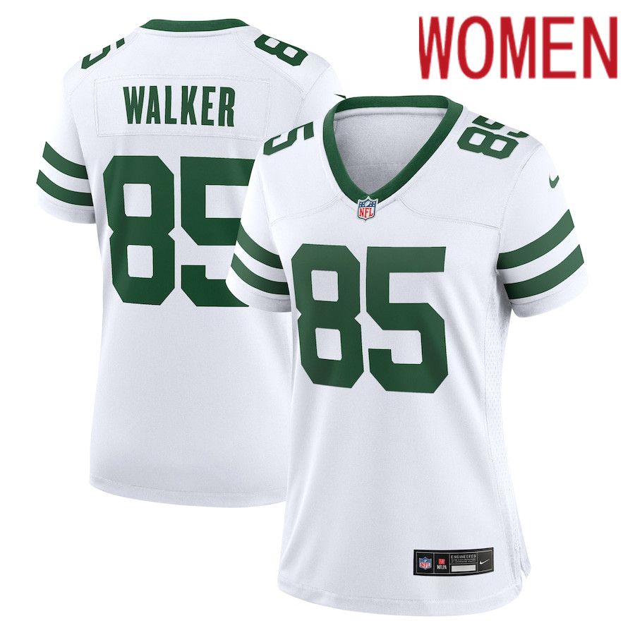 Women New York Jets #85 Wesley Walker Nike White Legacy Retired Player Game NFL Jersey